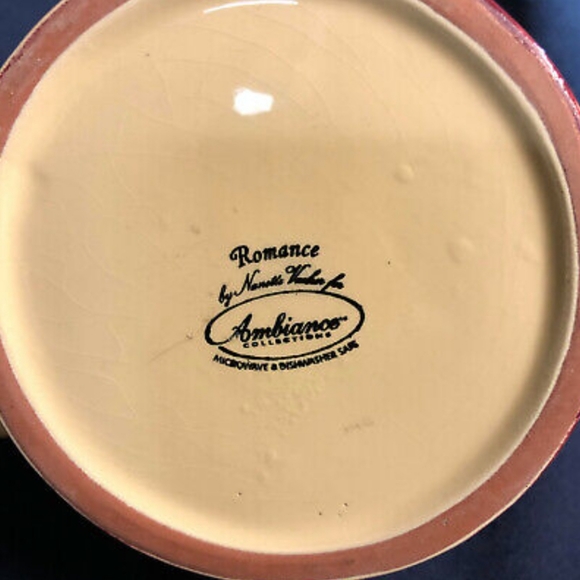 AMBIANCE COLLECTION ROMANCE by NANETTE VACHER TEAPOT AND LID 4 cup RED FLORAL  N - Picture 2 of 6